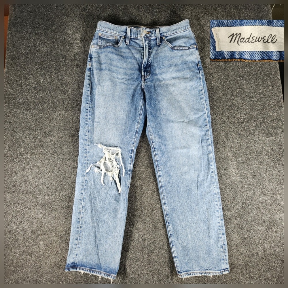 Madewell The Perfect Vintage Straight Jean Women's 30 Medium Wash‎ Denim Stretch